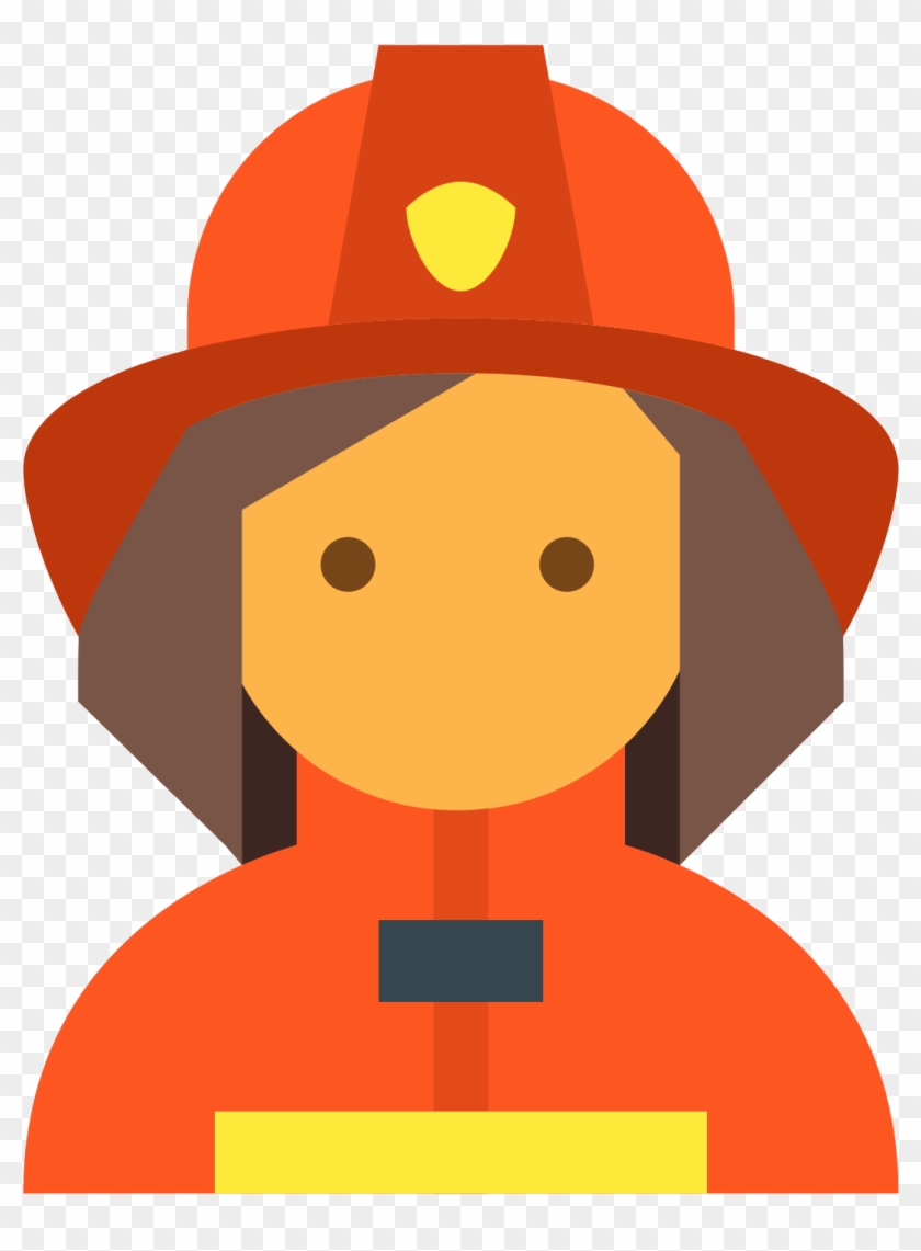 Firefighter Clipart Lady - Fireman Icon Png Transparent Png #1975078