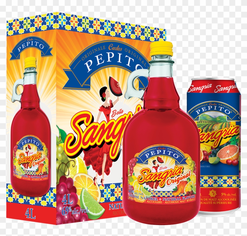 Pepito Sangria Group Shot - Glass Bottle Clipart #1975170