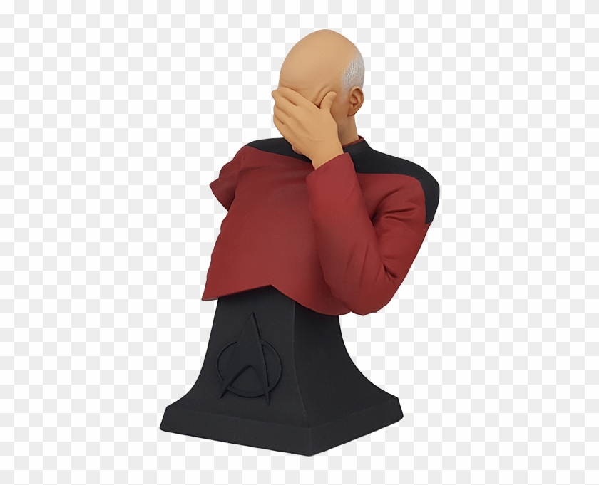 Star Trek The Next Generation Captain Picard Facepalm - Picard Facepalm Bust Clipart