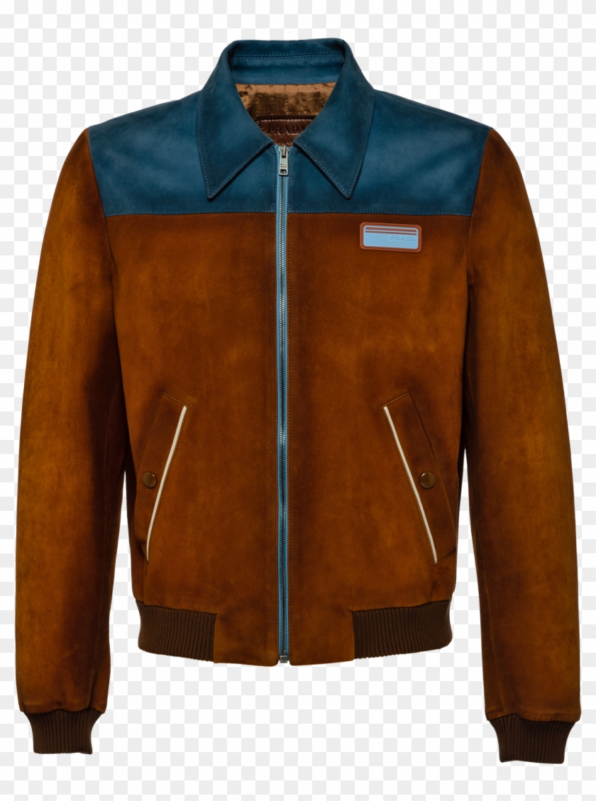 Prada Leather Black Jacket Bomber Men Clipart #1975453