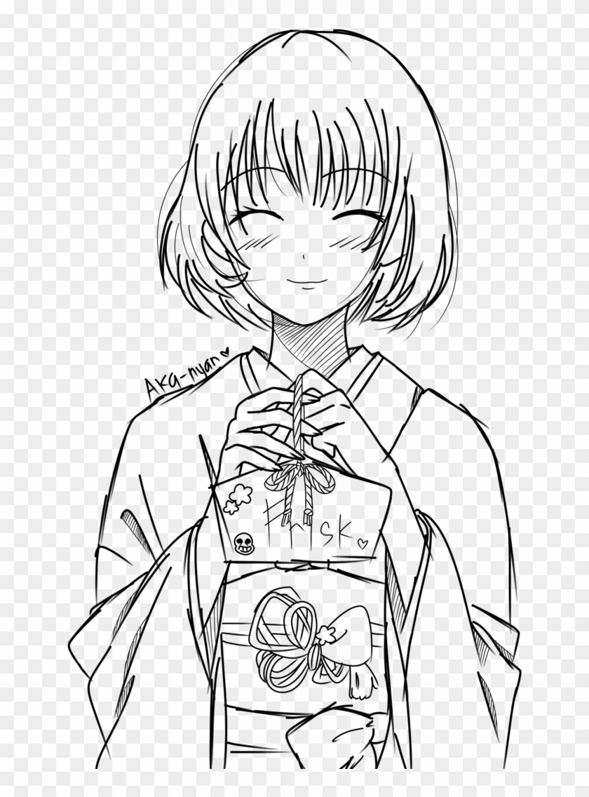 Frisk Nyan - Line Art Clipart