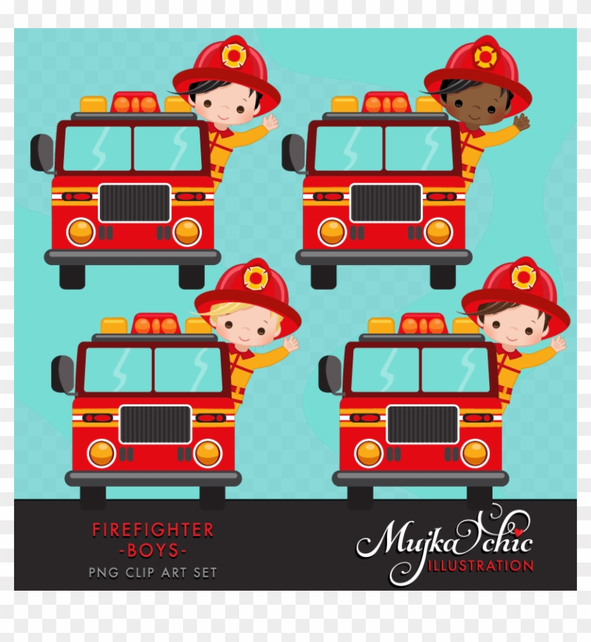 Baby Clipart Firefighter - Firefighter Birthday Sticker - Png Download #1975916