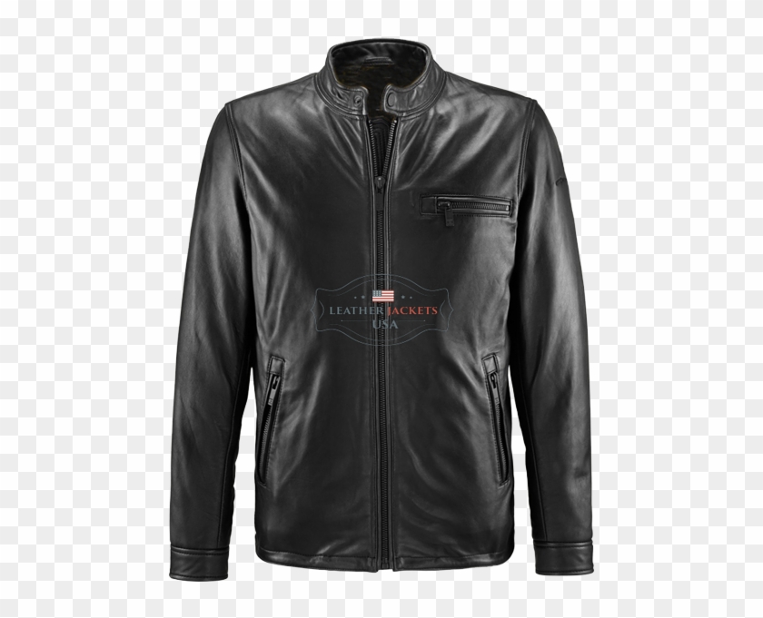 Unique Protective Black Biker Leather Jacket - Leather Jacket Clipart