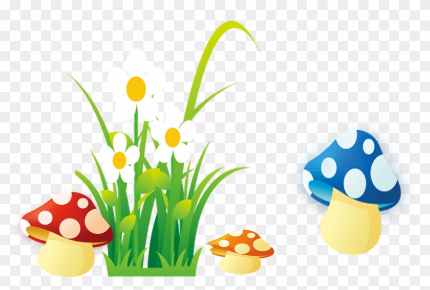 Mushroom Drawing Flower - Transparent Flower Cartoon Png Clipart