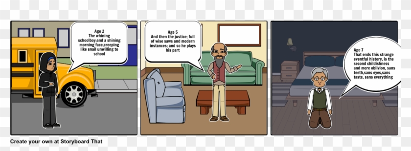 7 Ages Of Man - Cartoon Clipart #1976557
