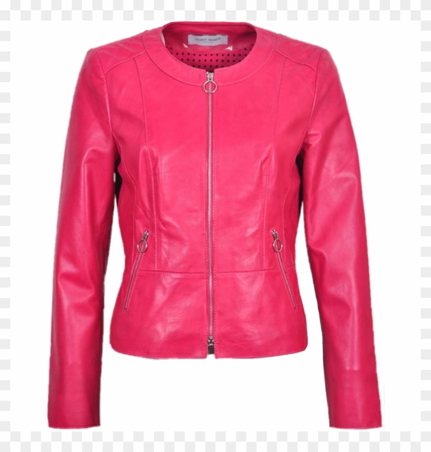 Women's Short Collarless Leather Jacket Sr730024 - Leather Jacket Clipart