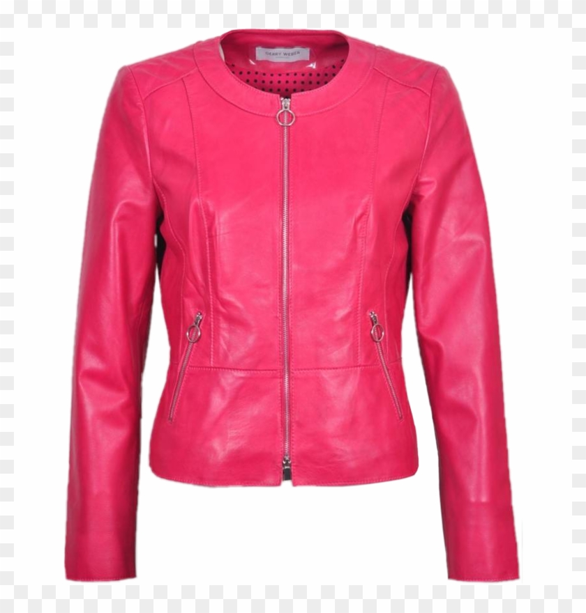 Women's Short Collarless Leather Jacket Sr730024 - Leather Jacket Clipart