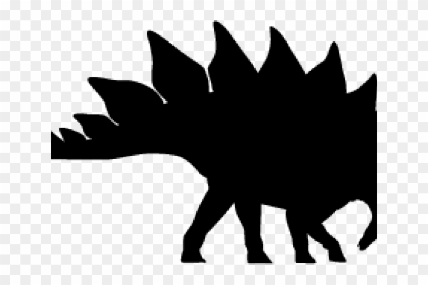 Stegosaurus Clipart Dinosaur Silhouette - Silhouette - Png Download