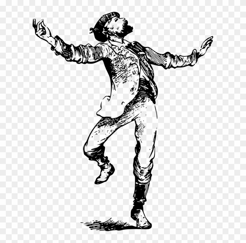 Drawn Dance Silhouette Dancer - Dancing Man Drawing Clipart