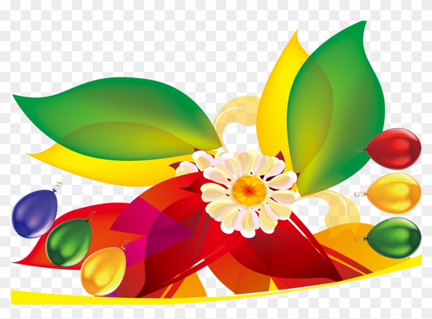 Clip Art Floral Design Colorful Balloon - Colorful Balloons - Png Download
