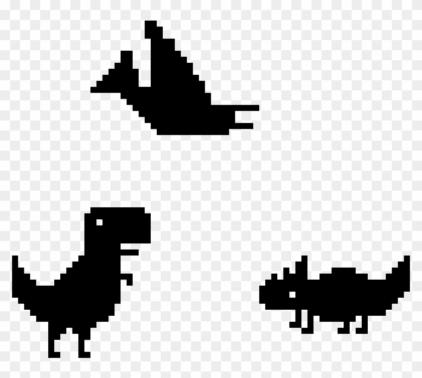 Dinosaur Game - Silhouette Clipart