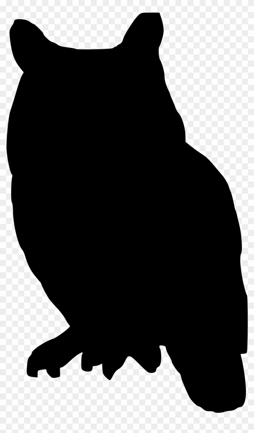 Clipart - Silhouette Owl Clip Art - Png Download