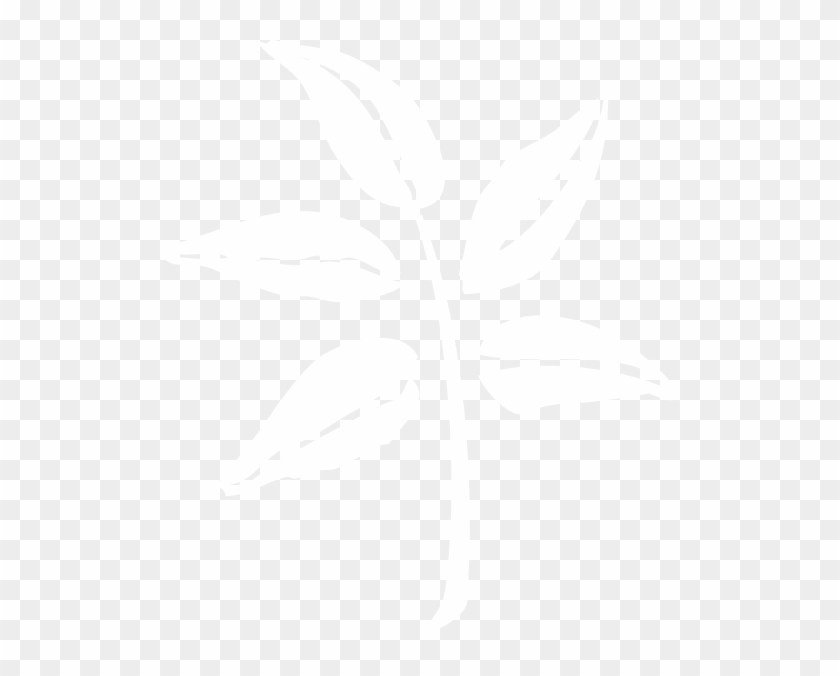 White Leaf Silhouette Transparent Clipart