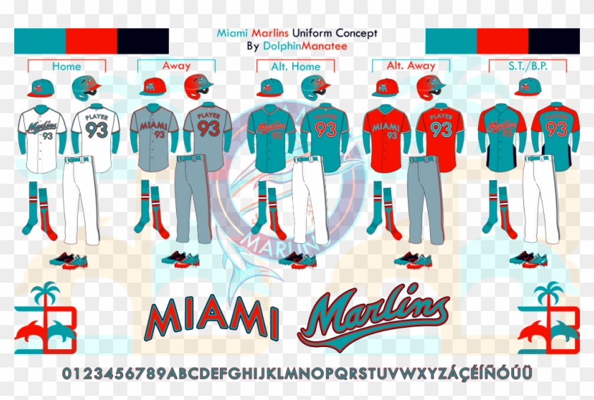 Miamimarlinsuniform-2 - Miami Marlins Concept Jersey Clipart