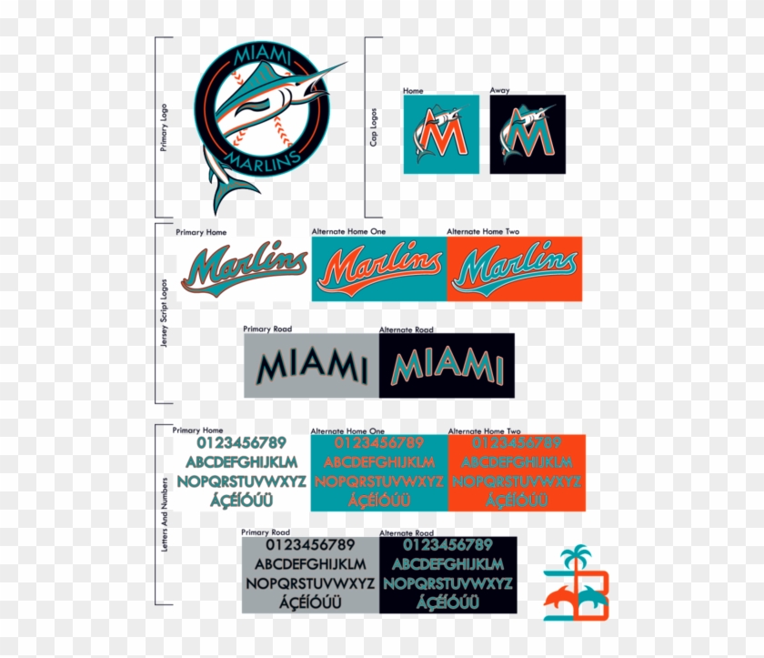 Miami Marlins Style Guide - Graphic Design Clipart #1979523