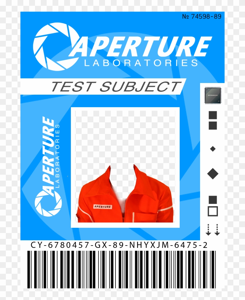 Hey Reddit I Present 'make Your Own Portal 2 Aperture - Aperture Science Portal 2 Id Card Clipart