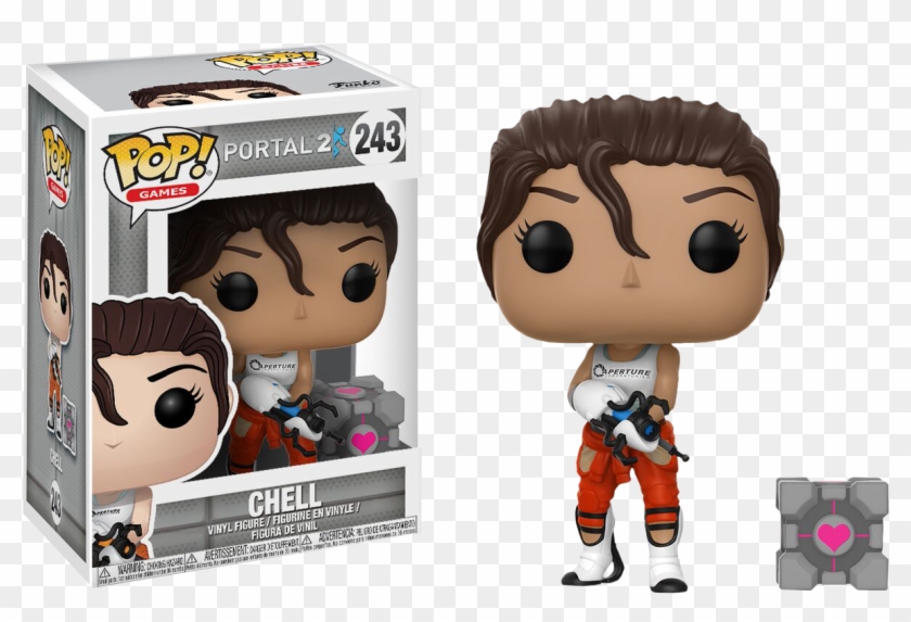 Chell With Portal Gun Pop Vinyl Figure - Funko Pop Chell Clipart #1980385