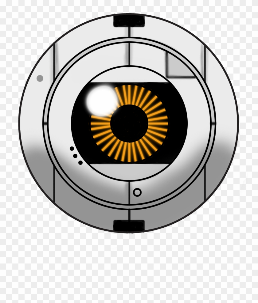 Space Core Pin From Portal 2 Button - Wheatley Portal 2 Eye Clipart