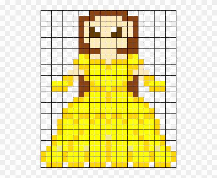 Beauty And The Beast Perler Bead Pattern / Bead Sprite - Belle Perler Bead Pattern Clipart