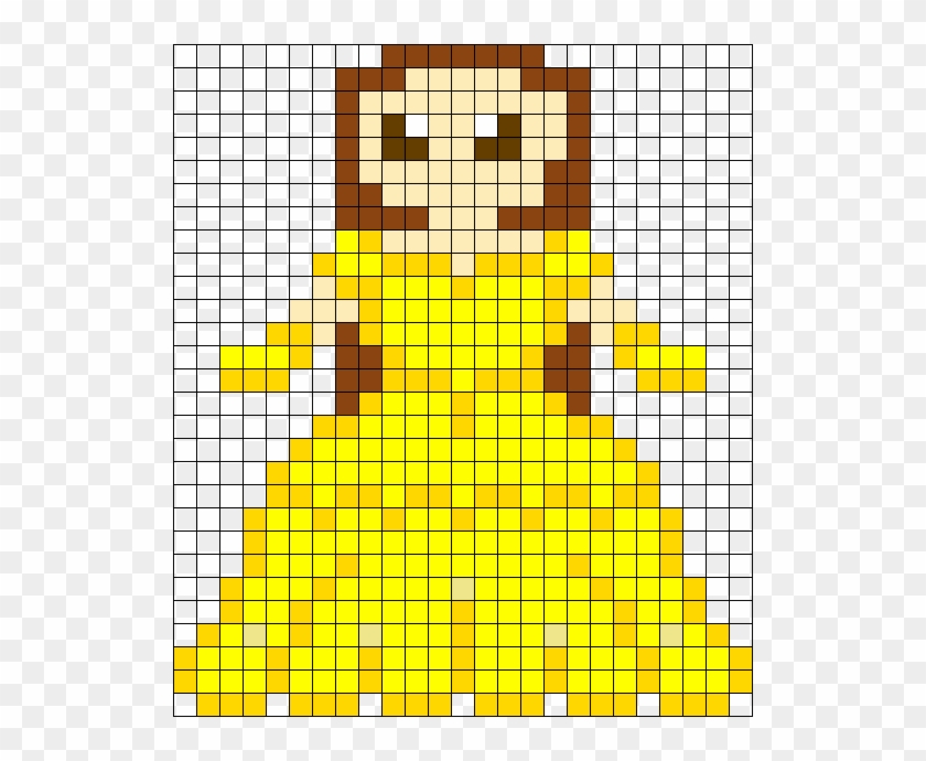 Beauty And The Beast Perler Bead Pattern / Bead Sprite - Belle Perler Bead Pattern Clipart #1980678