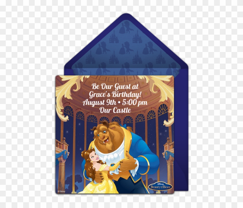 Beauty And The Beast Classic Online Invitation - Online Birthday Invitations Beauty And The Beast Clipart