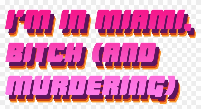 Hotling Miami Tag - Шрифт Hotline Miami Clipart #1981205