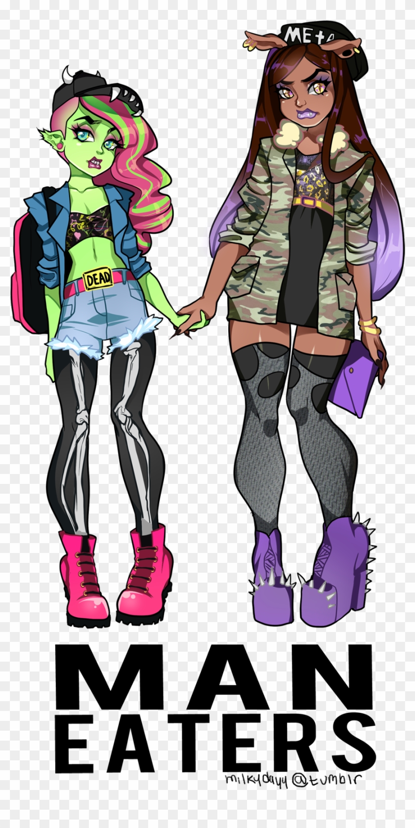 Fanart Monster High Milkyart Venus Mcflytrap Clawdeen Clipart