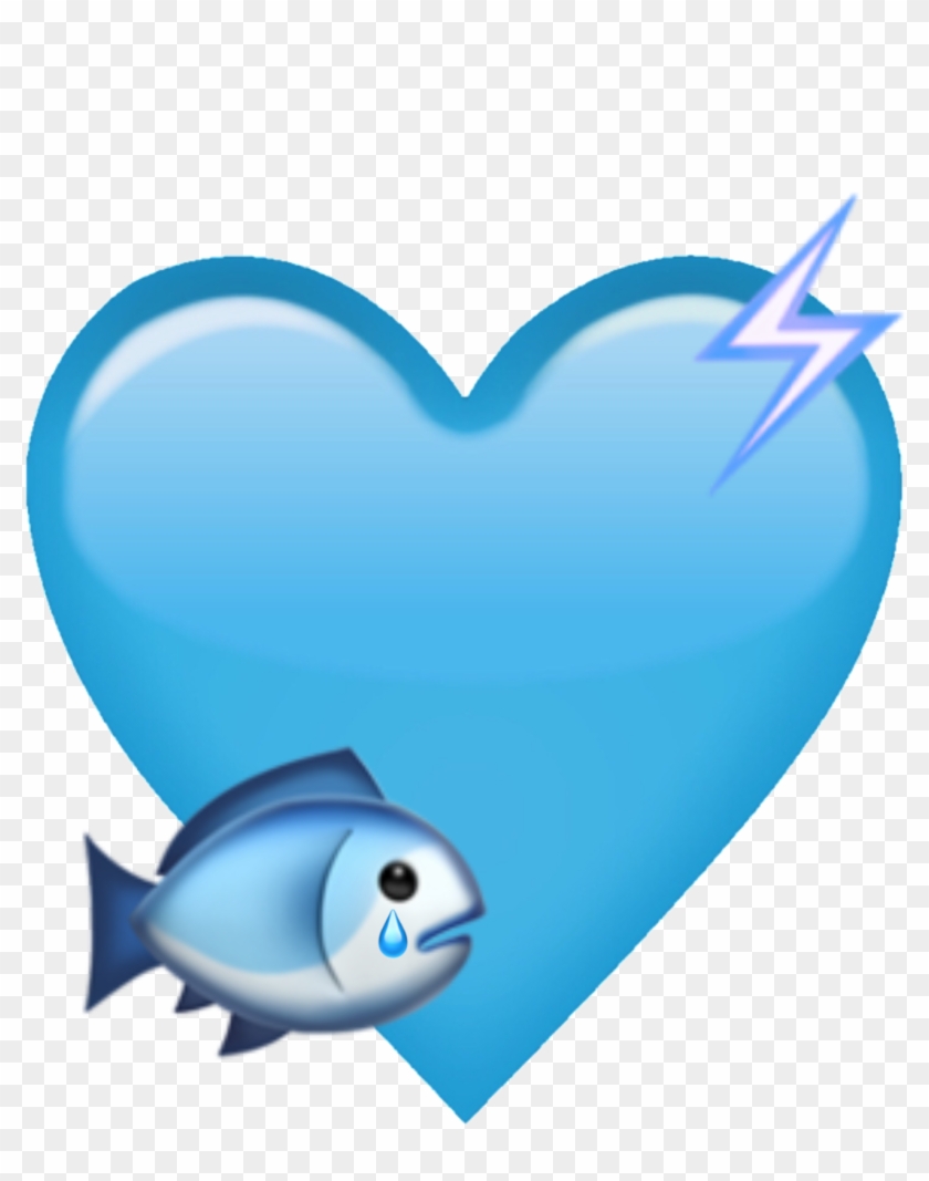 #blue #heart #emoji #fish #electric #electricity #cute Clipart #1981674