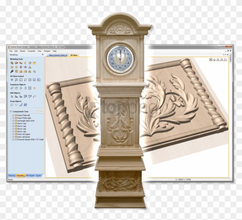 Free Png Cnc Grandfather Clock Png Image With Transparent - Cnc Grandfather Clock Clipart #1982176