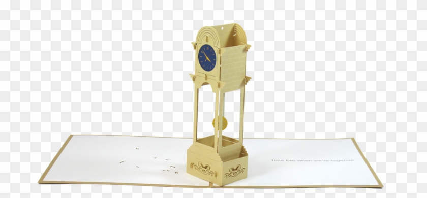 Grandfather Clock Love Pop Up Card Clipart