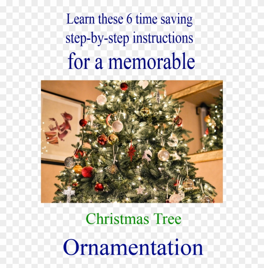 How To Easily Decorate A Pre-lit Needle Branch Flocked - Christmas Cypress Tree In Kenya Clipart