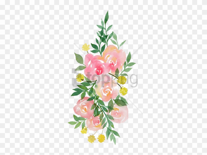 Free Png Transparent Watercolor Flowers Png Image With - Pink Watercolor Flowers Png Clipart