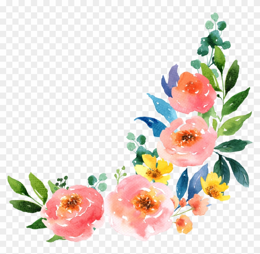 Paper Watercolour Flowers Watercolor Painting , Png - Watercolor Flower Painting Png Clipart