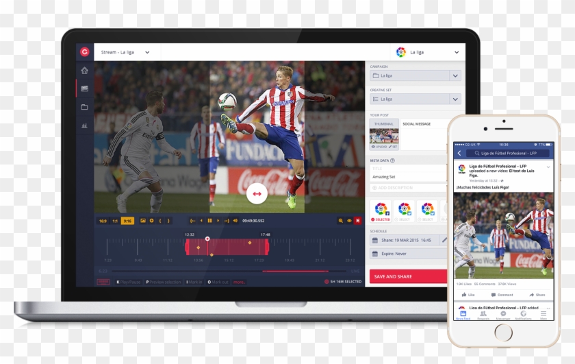 Laliga, And A Number Of The Leading Clubs In Spain, - Tablet Computer Clipart #1983225