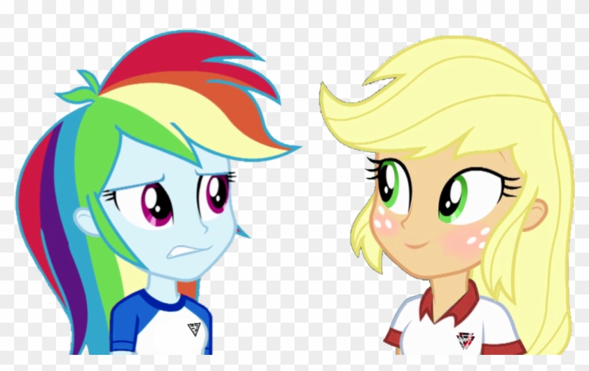 Appledash Applejack Artist Fella Blushing Artistfella - Anime Girl With Blonde Hair Transparent Clipart #1983450