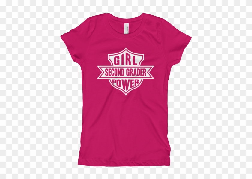 Second Grader Girl Power Girl's Tee Shirt - T-shirt Clipart