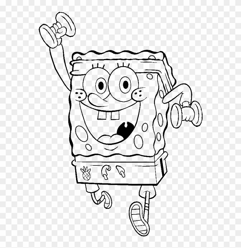 Free Coloring Pages Spongebob - Coloring Pages Weight Lifting Clipart