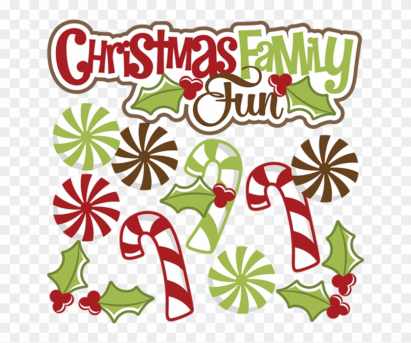 Candy Cane Clipart Svg - Christmas Family Fun Clipart - Png Download