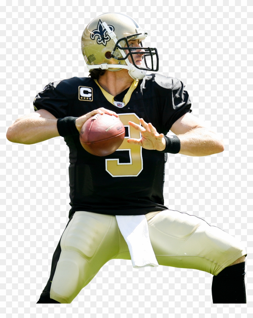 Drew Brees Football Love, Football Stuff, New Orleans - New Orleans Saints Players Png Clipart #1984886