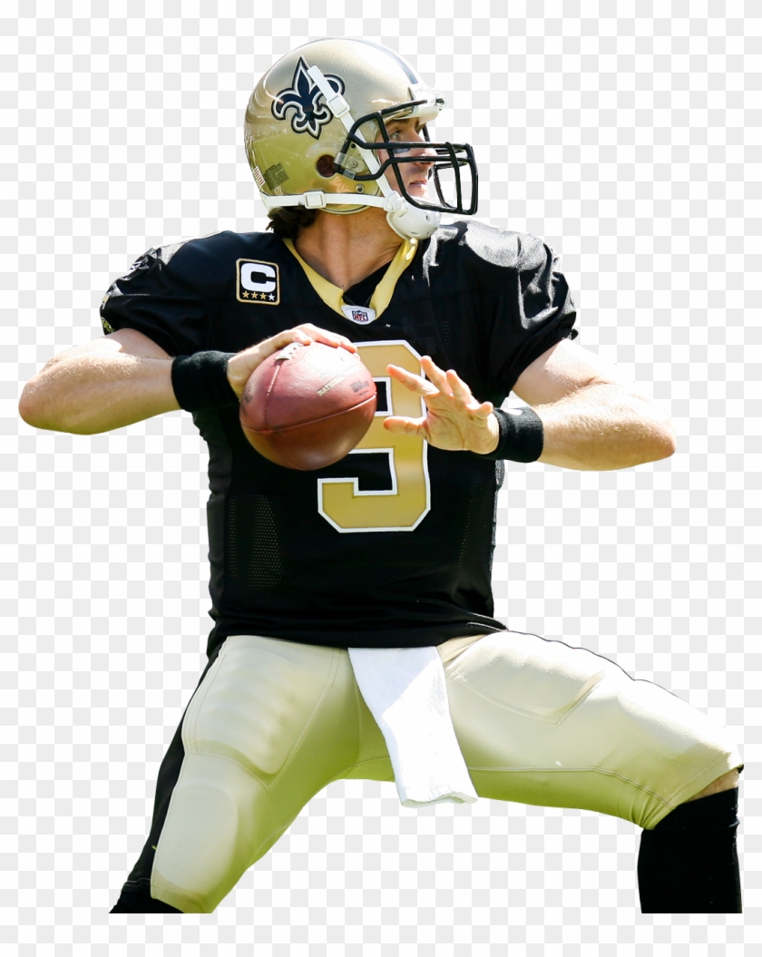 Drew Brees Football Love, Football Stuff, New Orleans - New Orleans Saints Players Png Clipart