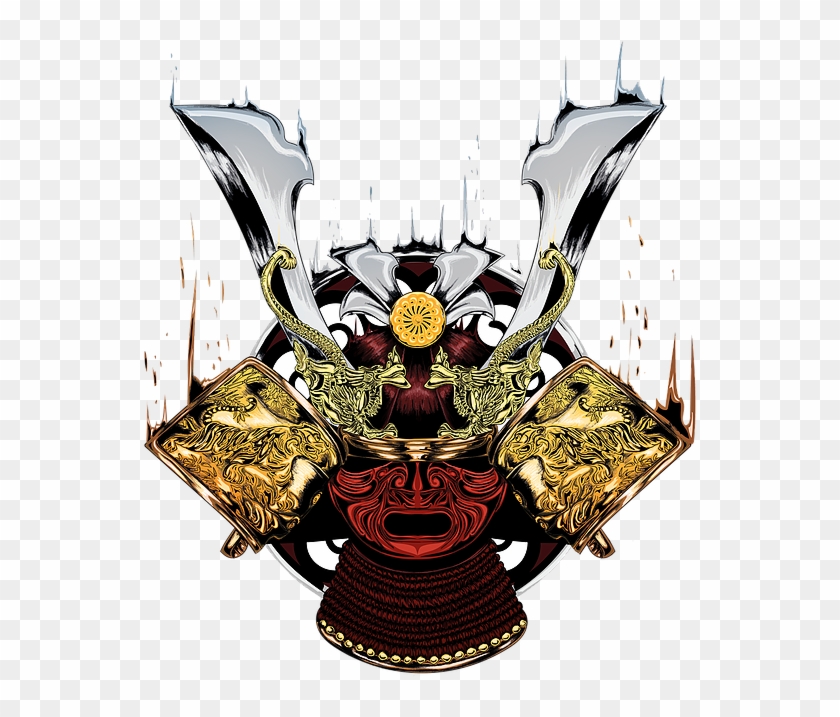 Samurai Helmet - Illustration Clipart