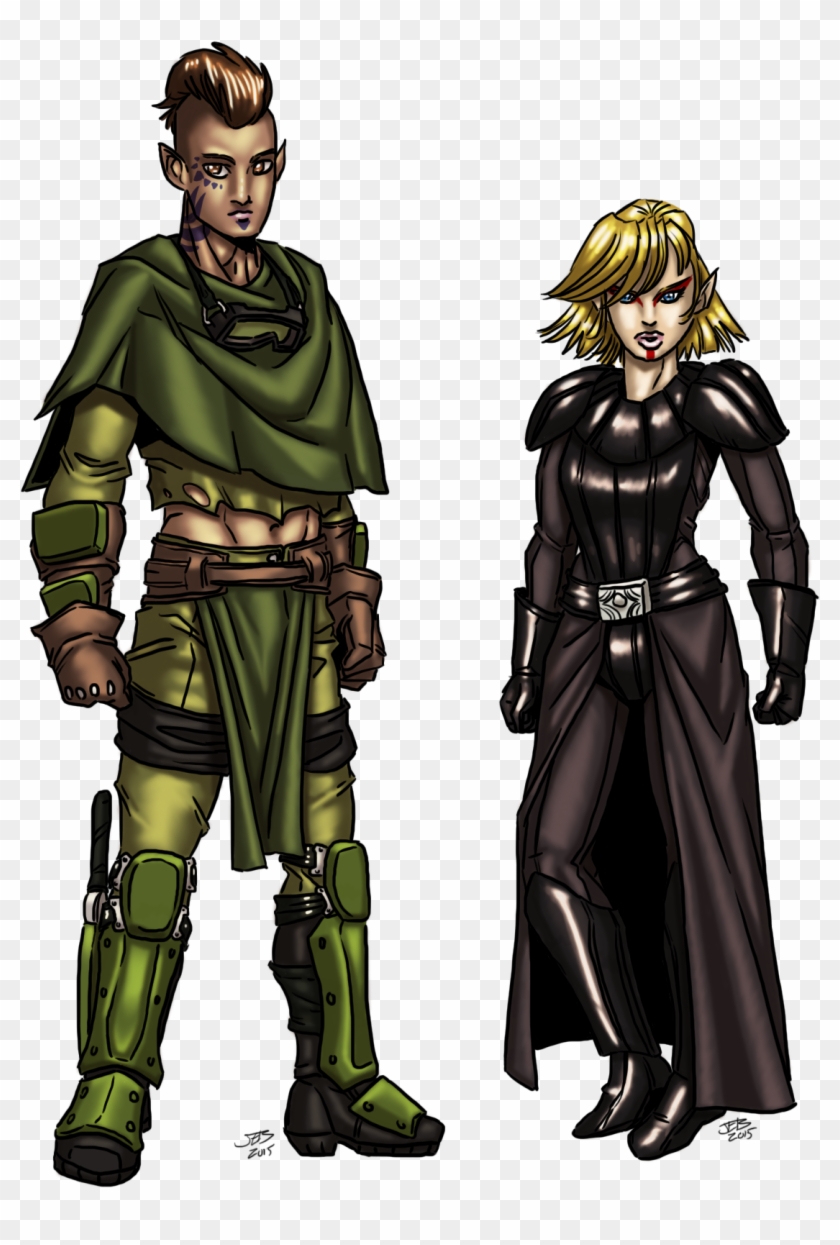 Drawn Samurai Elf - Half Elf Samurai Clipart