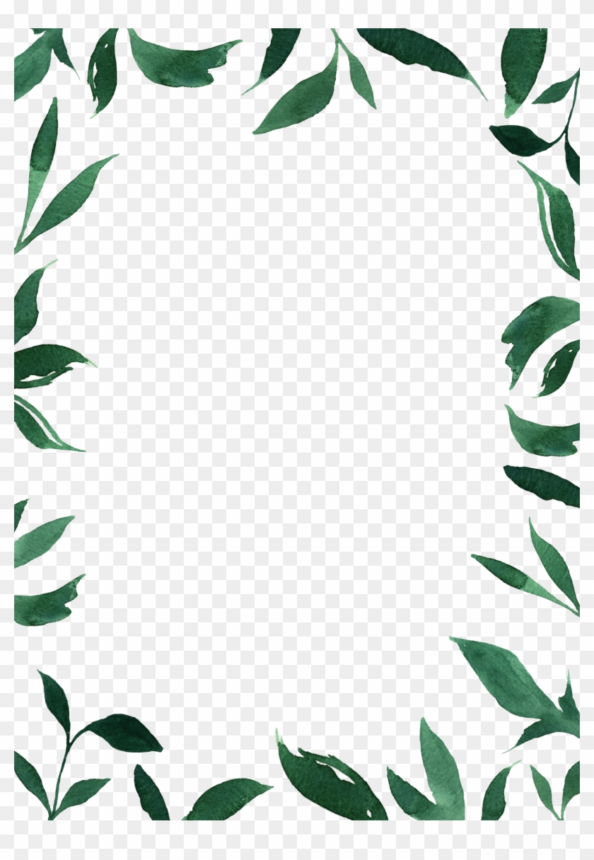 Borders Picture Transparent Ⓒ - Green Border Design For Wedding Invitation Clipart #1986080