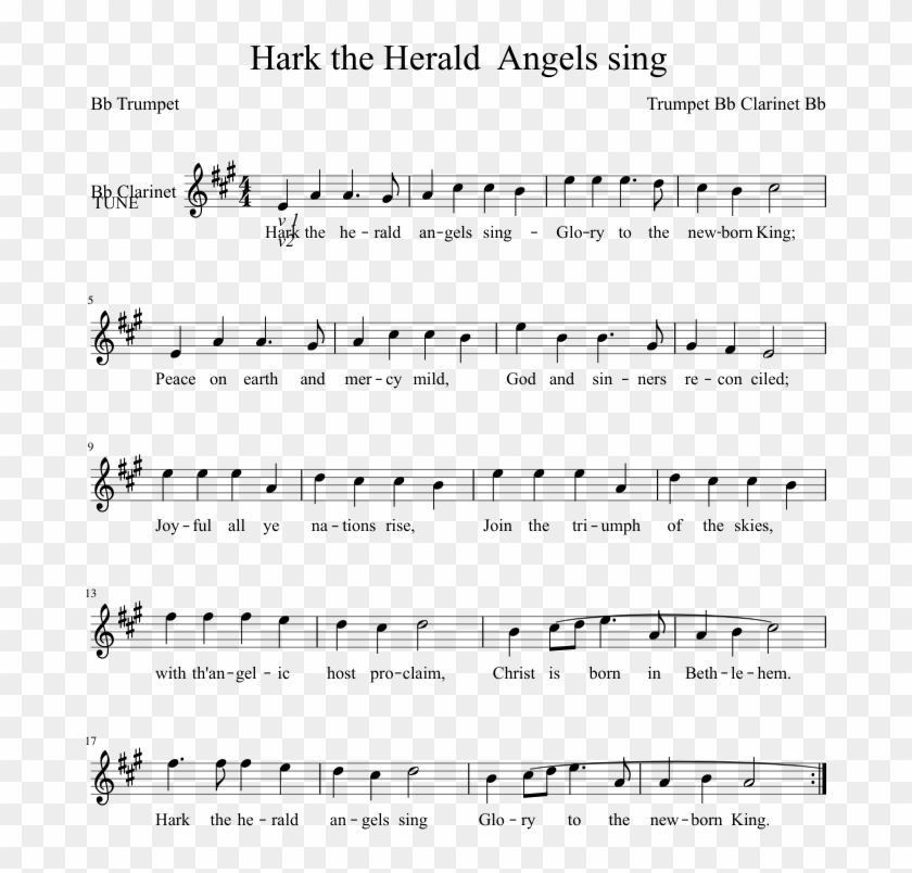 Hark, The Herald Angels With Descant Piano Tutorial - Hark The Herald Descant Sheet Music Clipart #1987049