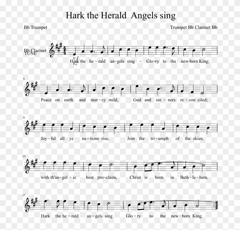 Hark, The Herald Angels With Descant Piano Tutorial - Hark The Herald Descant Sheet Music Clipart