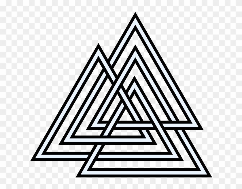 9crossings Knot Symmetric Triangles Pseudo Valknut - Periphery 4 Hail Stan Clipart