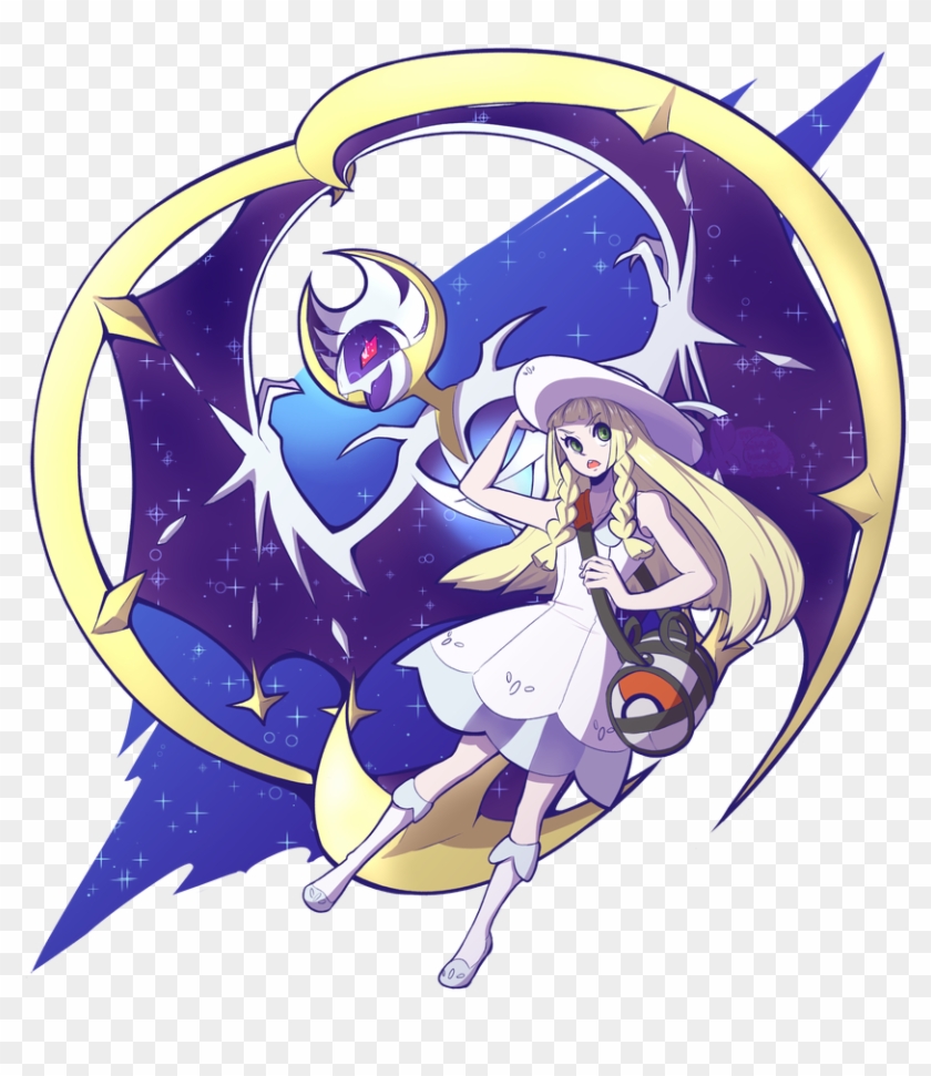 656 Kb Png - Pokemon Moon Lillie And Lunala Clipart