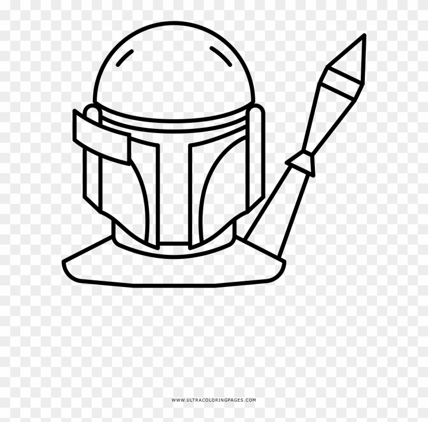 Boba Fett Coloring Page - Sketch Clipart