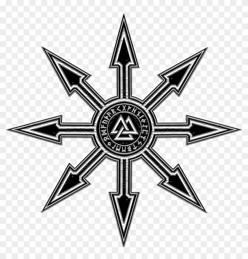 Chaos Valknut Rb - Pirate Map Compass Rose Clipart