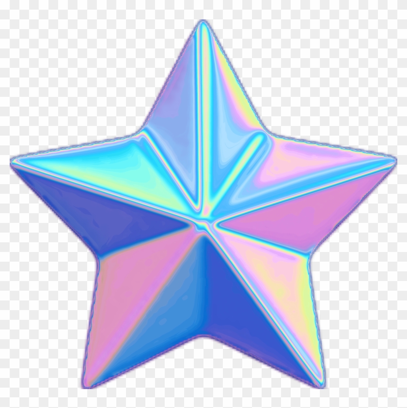 Star Holo Holographic Tumblr Vaporwave Aesthetic Colorf - Craft Clipart #1987968